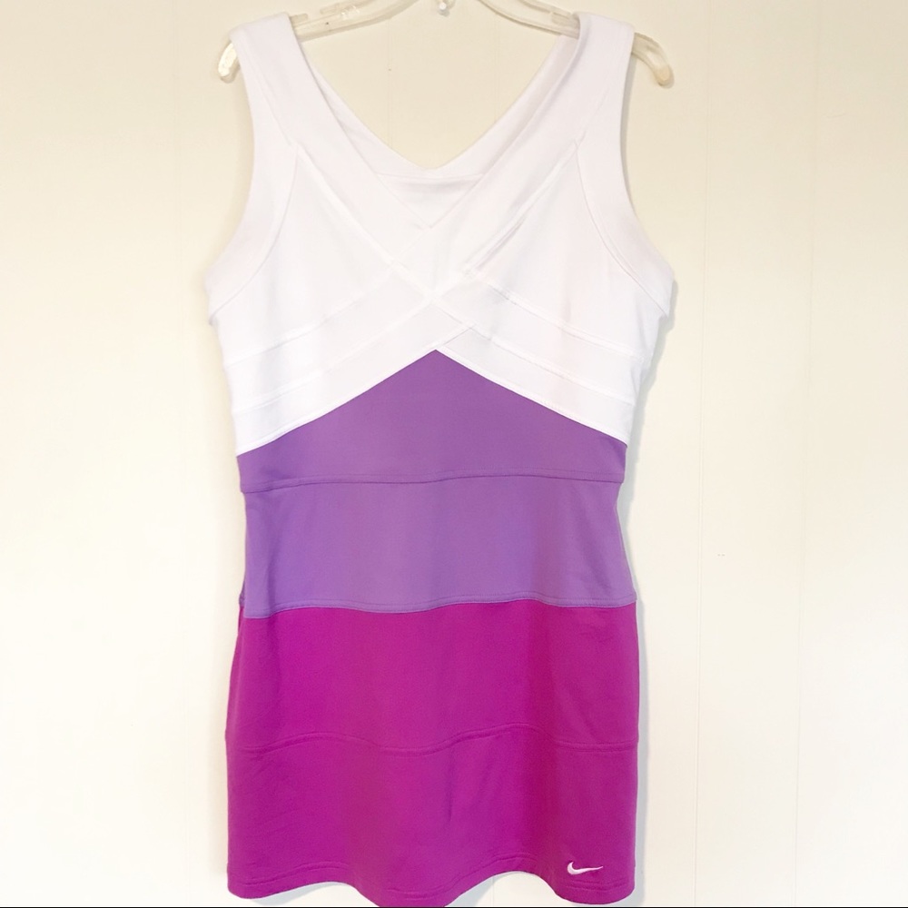 Nike Purple Pink and White Athletic Dress